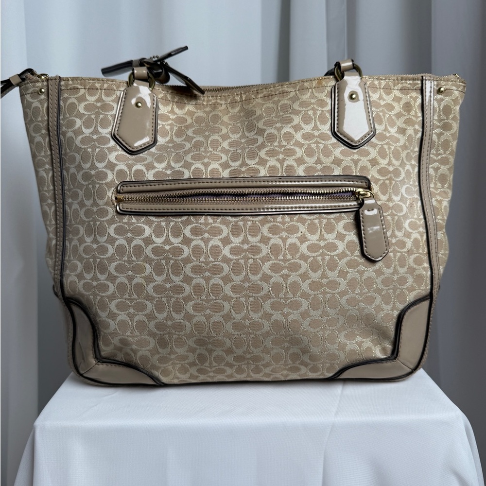 Coach Signature Logo Beige handbag